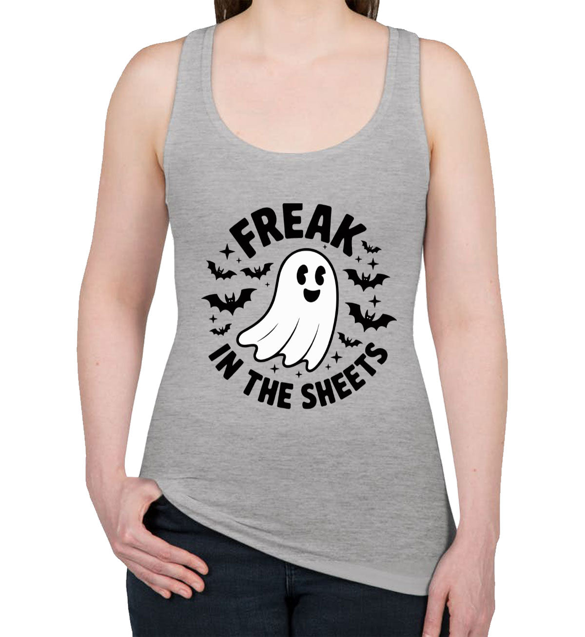 Freak In The Sheets Halloween Women's Racerback Tank Top