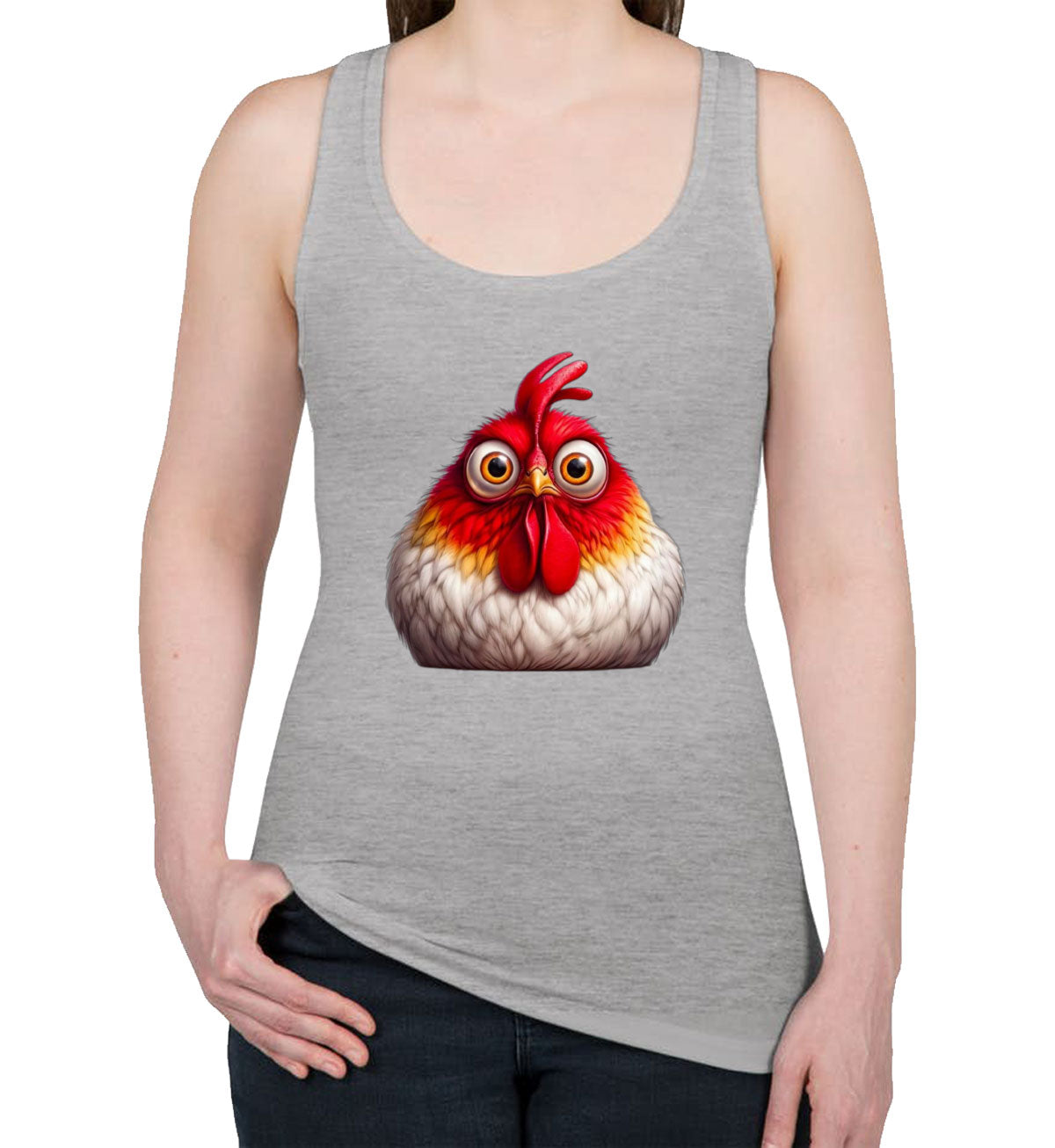 Funny Chicken Women's Racerback Tank Top
