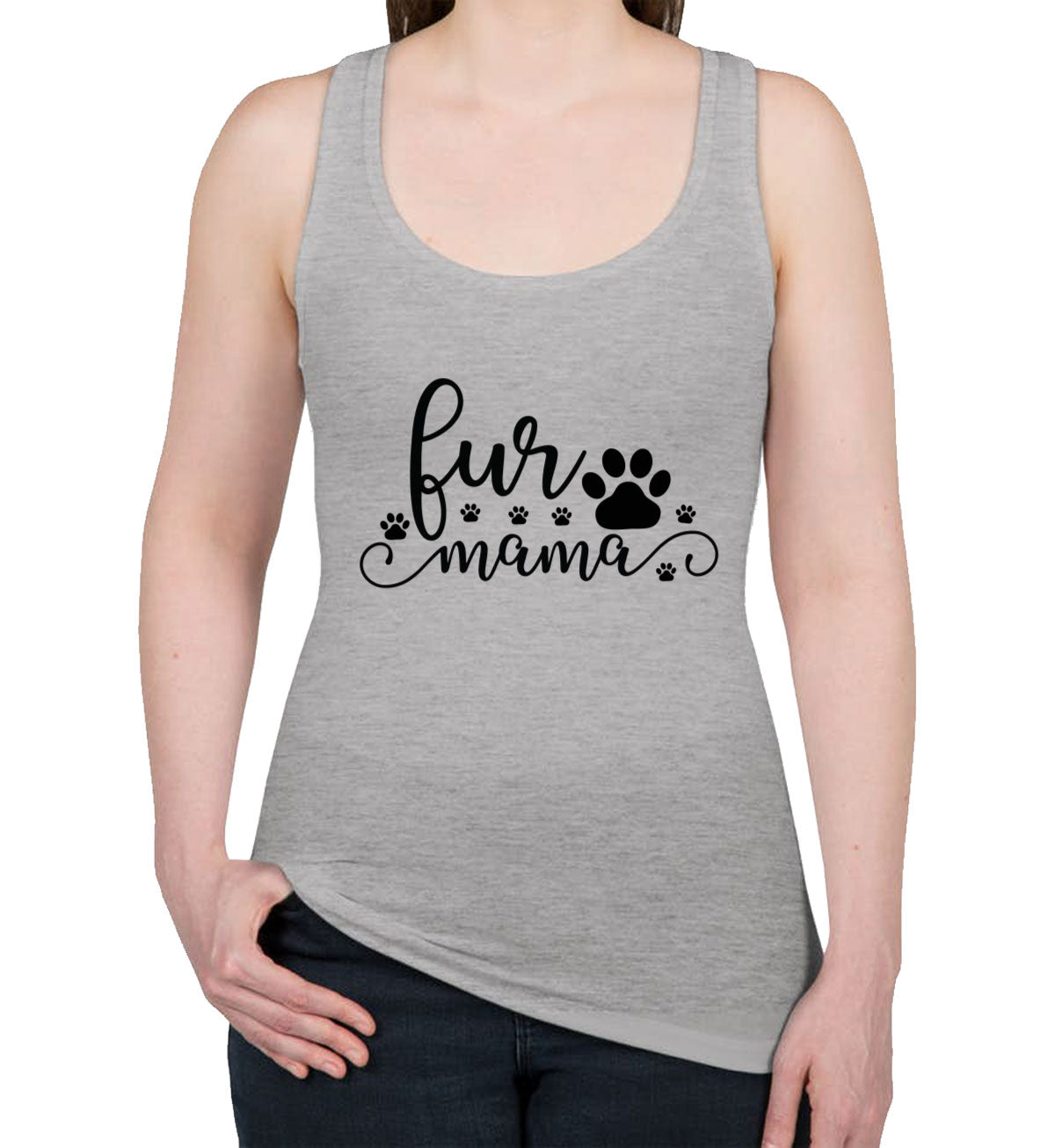 Fur Mama Dog Women's Racerback Tank Top