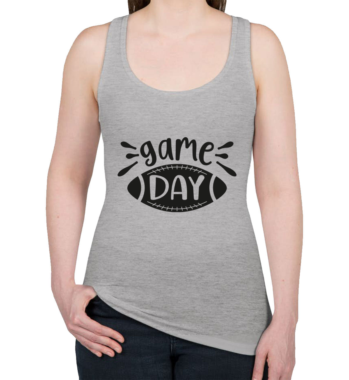 Game Day Football Women's Racerback Tank Top