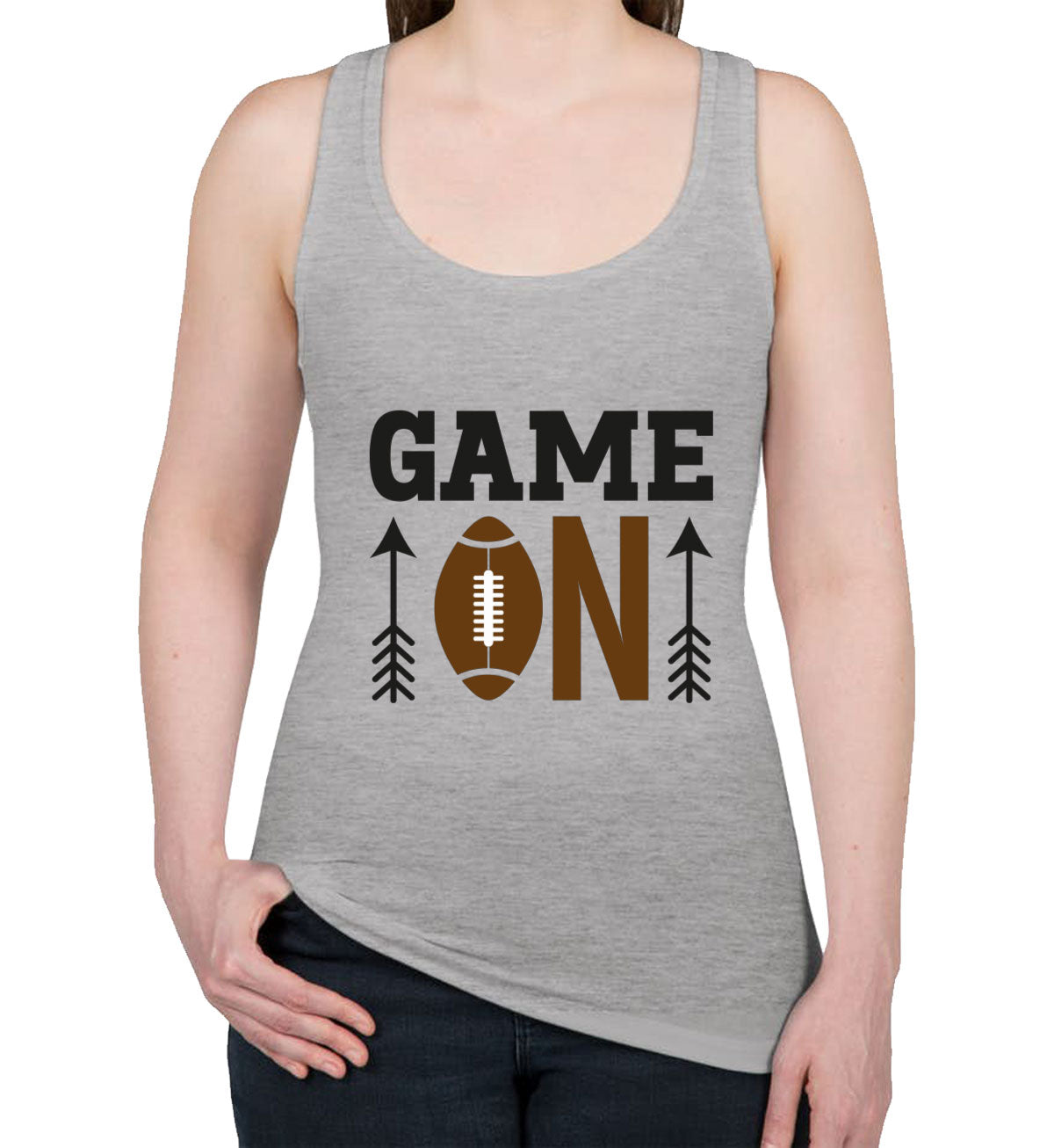 Game On Football Women's Racerback Tank Top