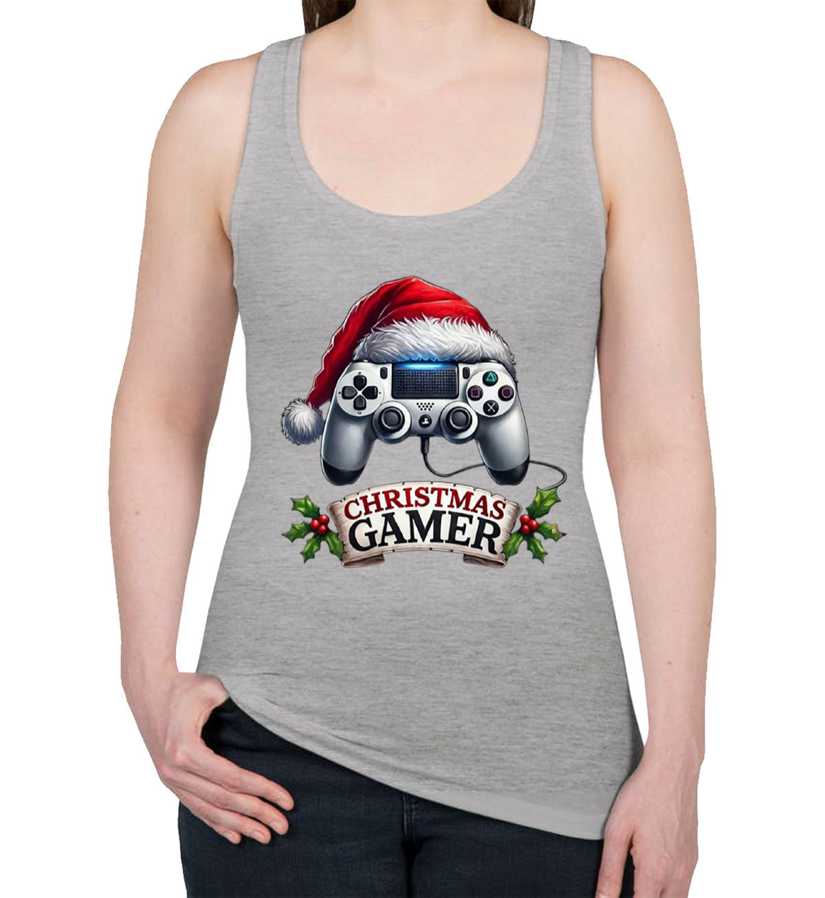 Christmas Gamer Women's Racerback Tank Top