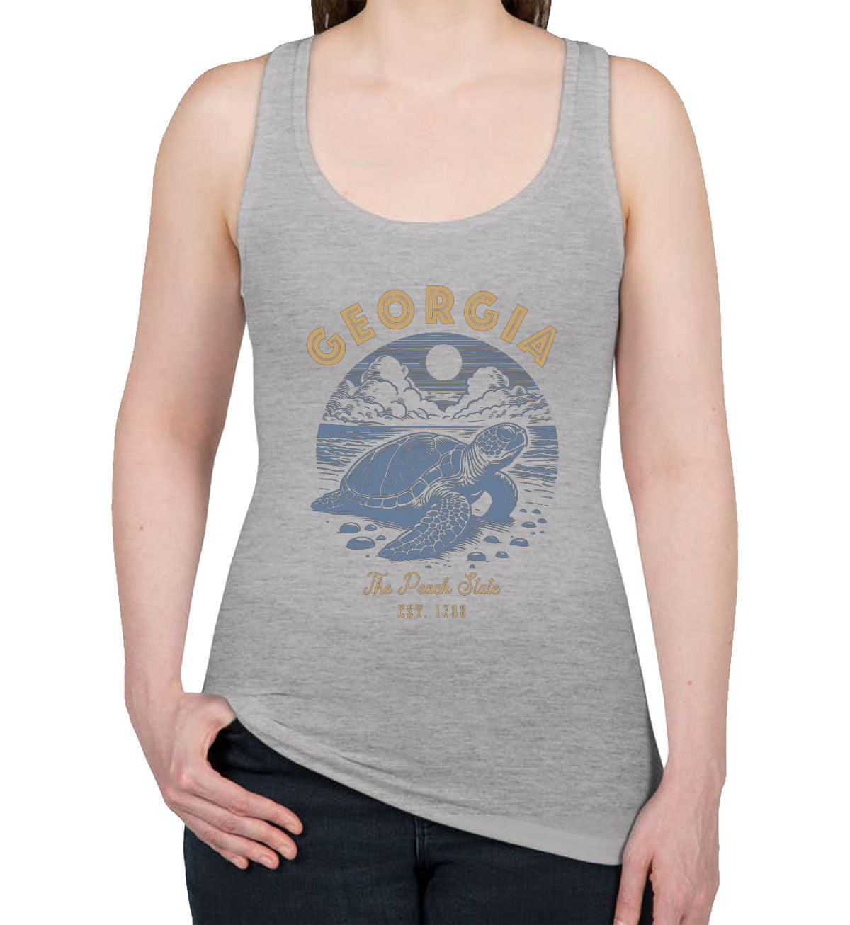 Georgia State Vintage Women's Racerback Tank Top