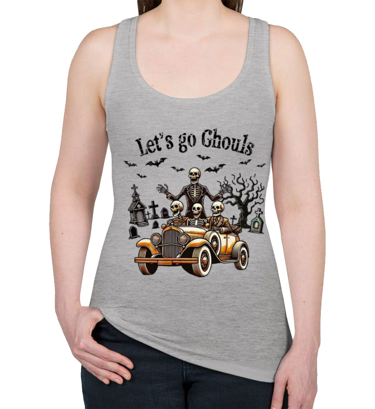 Let's go Ghouls Halloween Women's Racerback Tank Top