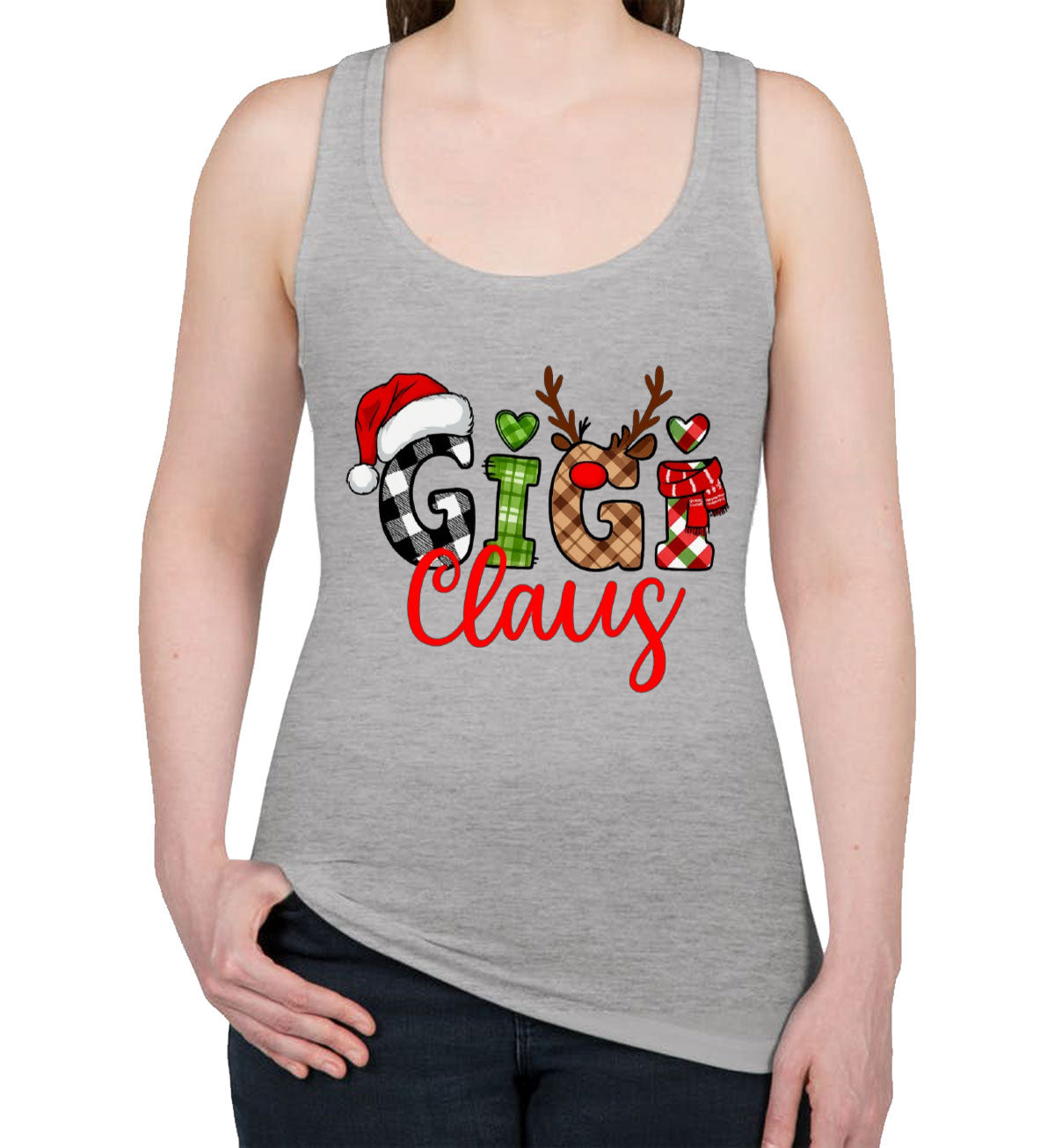 Gigi Claus Christmas Women's Racerback Tank Top