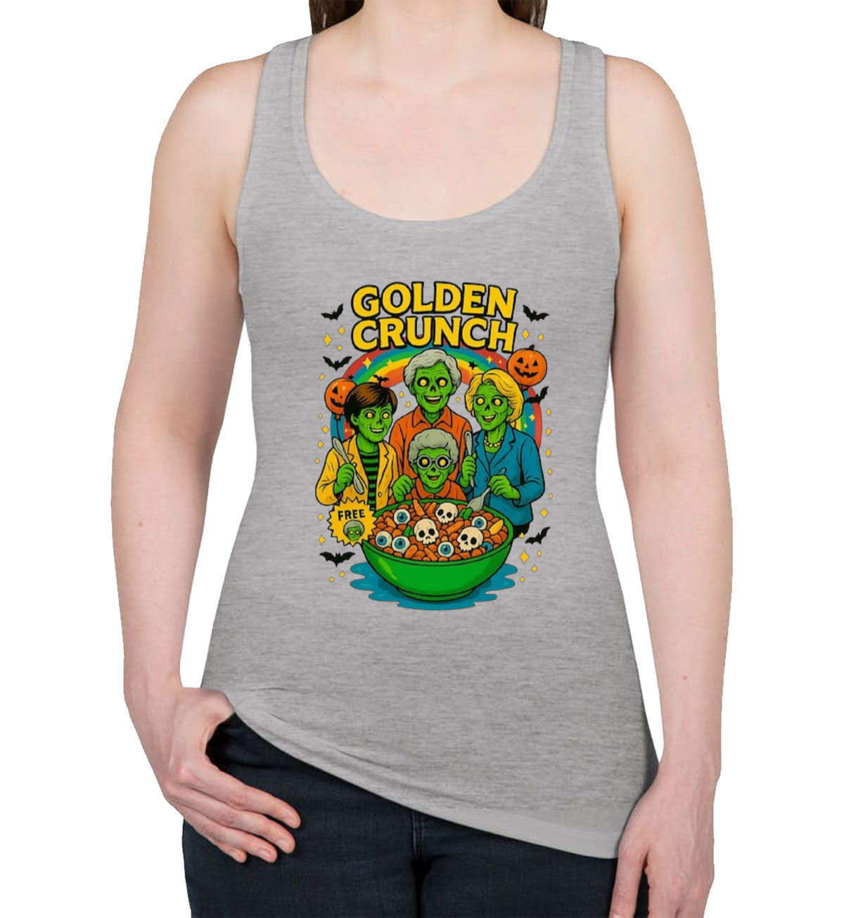Golden Crunch Halloween Women's Racerback Tank Top