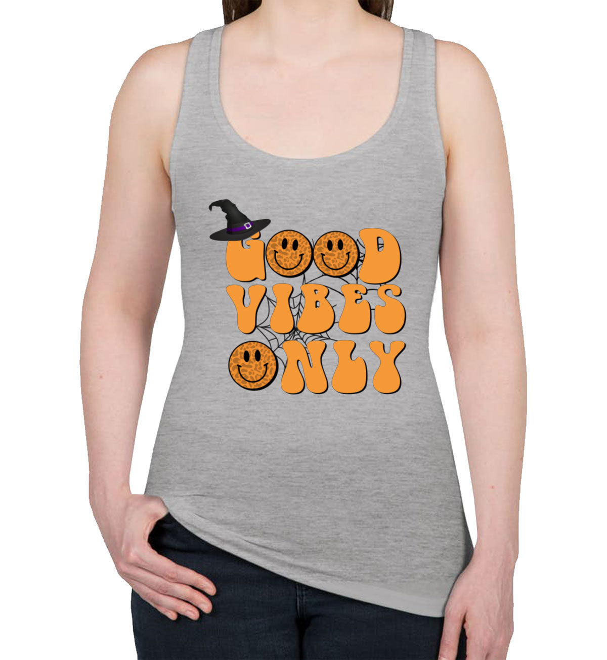 Good Vibes Only Halloween Women's Racerback Tank Top