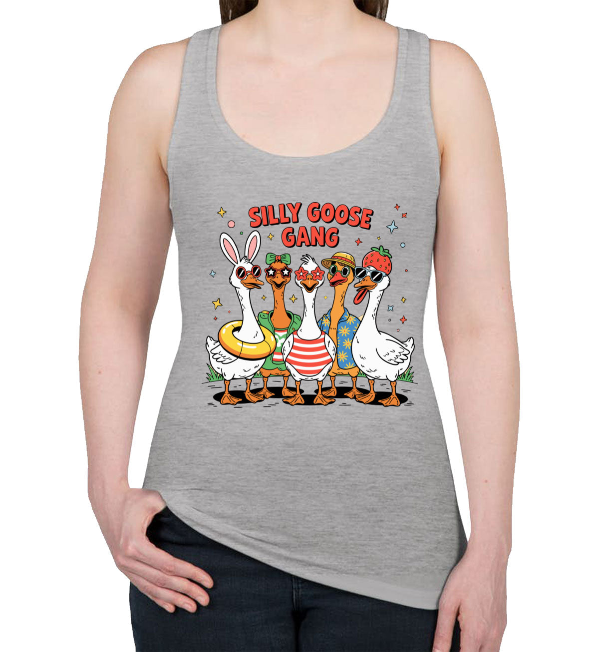 Silly Goose Gang Women's Racerback Tank Top