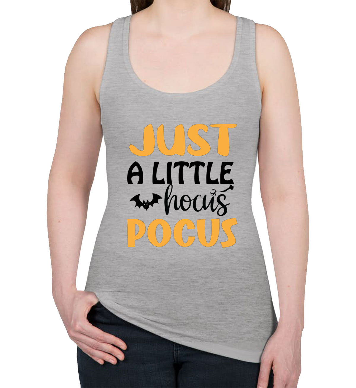 Just A Little Hocus Pocus Halloween Women's Racerback Tank Top