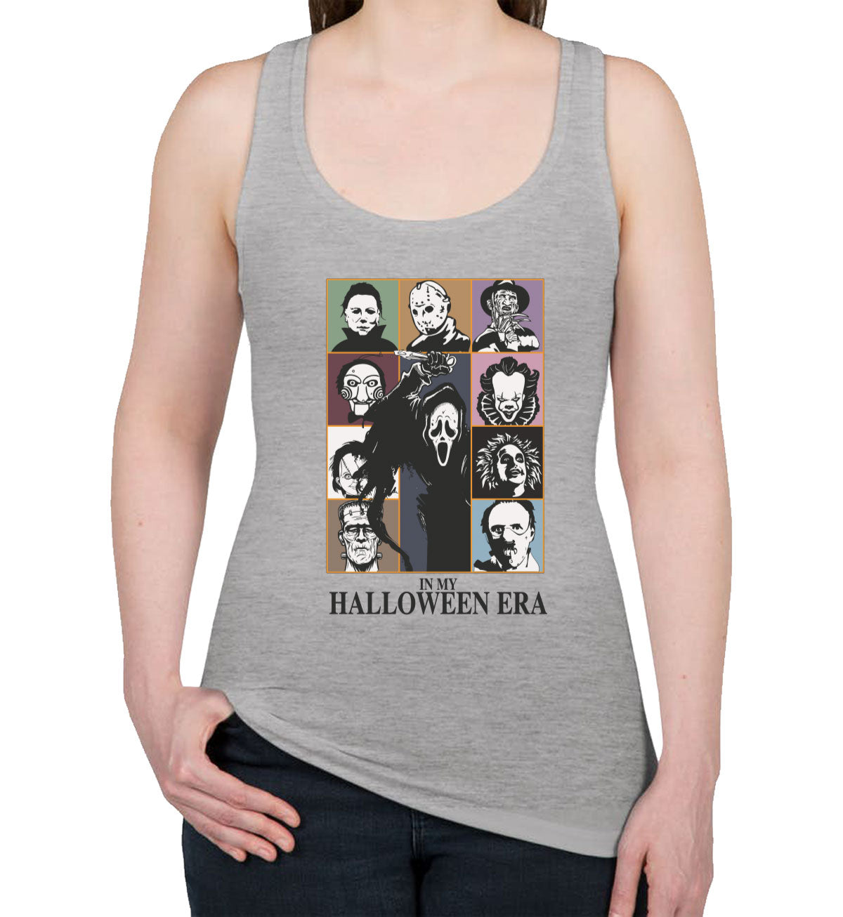 In My Halloween Era Horror Movie Characters Women's Racerback Tank Top