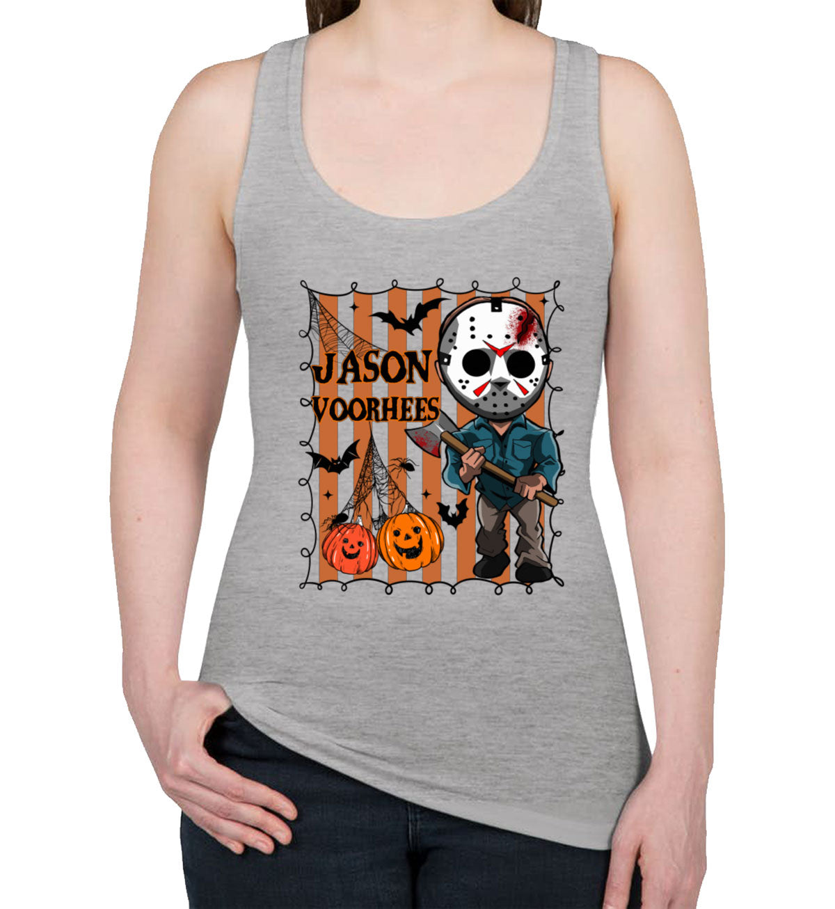 Jason Horror Movie Character Halloween Women's Racerback Tank Top