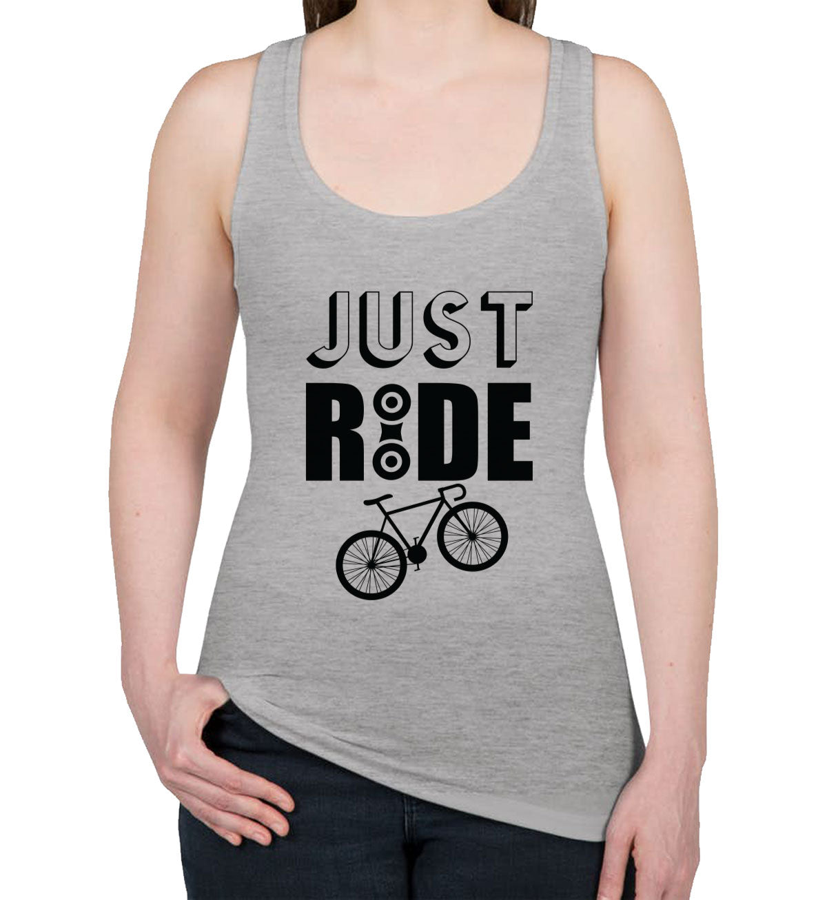 Just Ride Bicycle Cycling Women's Racerback Tank Top