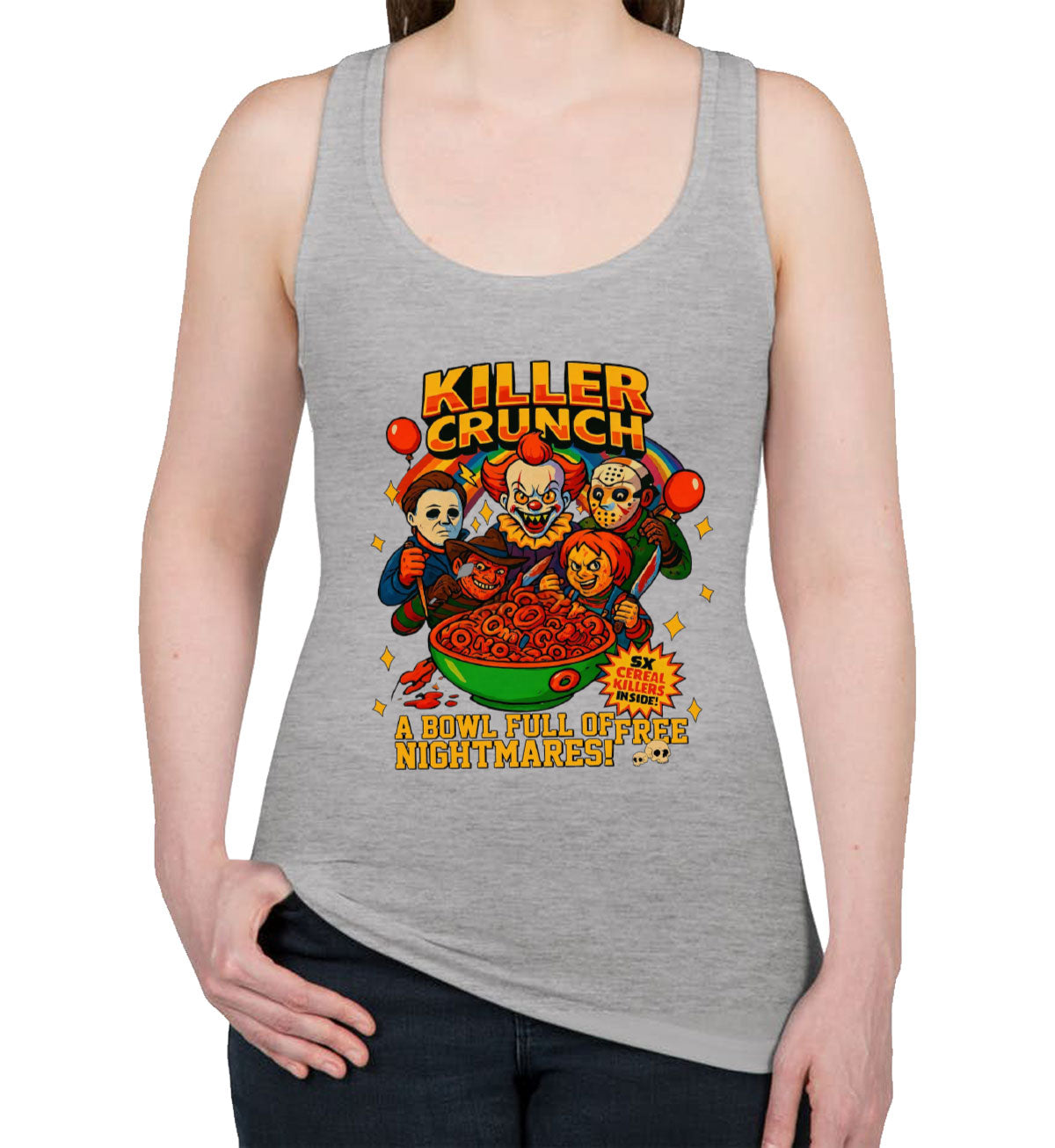 Killer Crunch Halloween Women's Racerback Tank Top