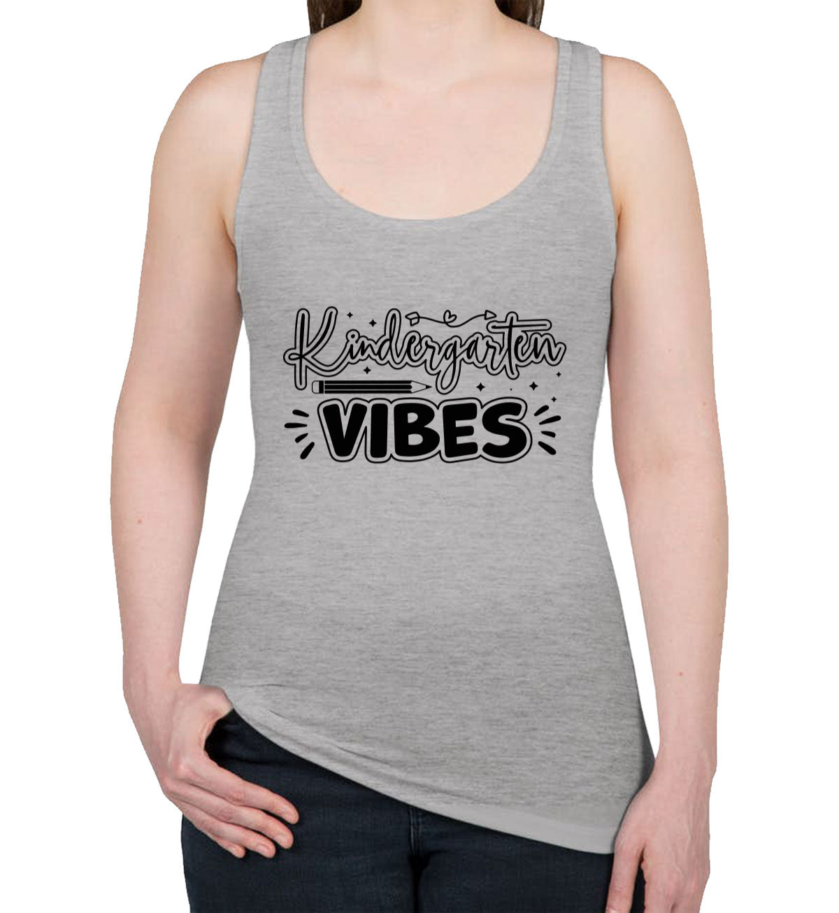 Kindergarten Vibes Teacher Women's Racerback Tank Top