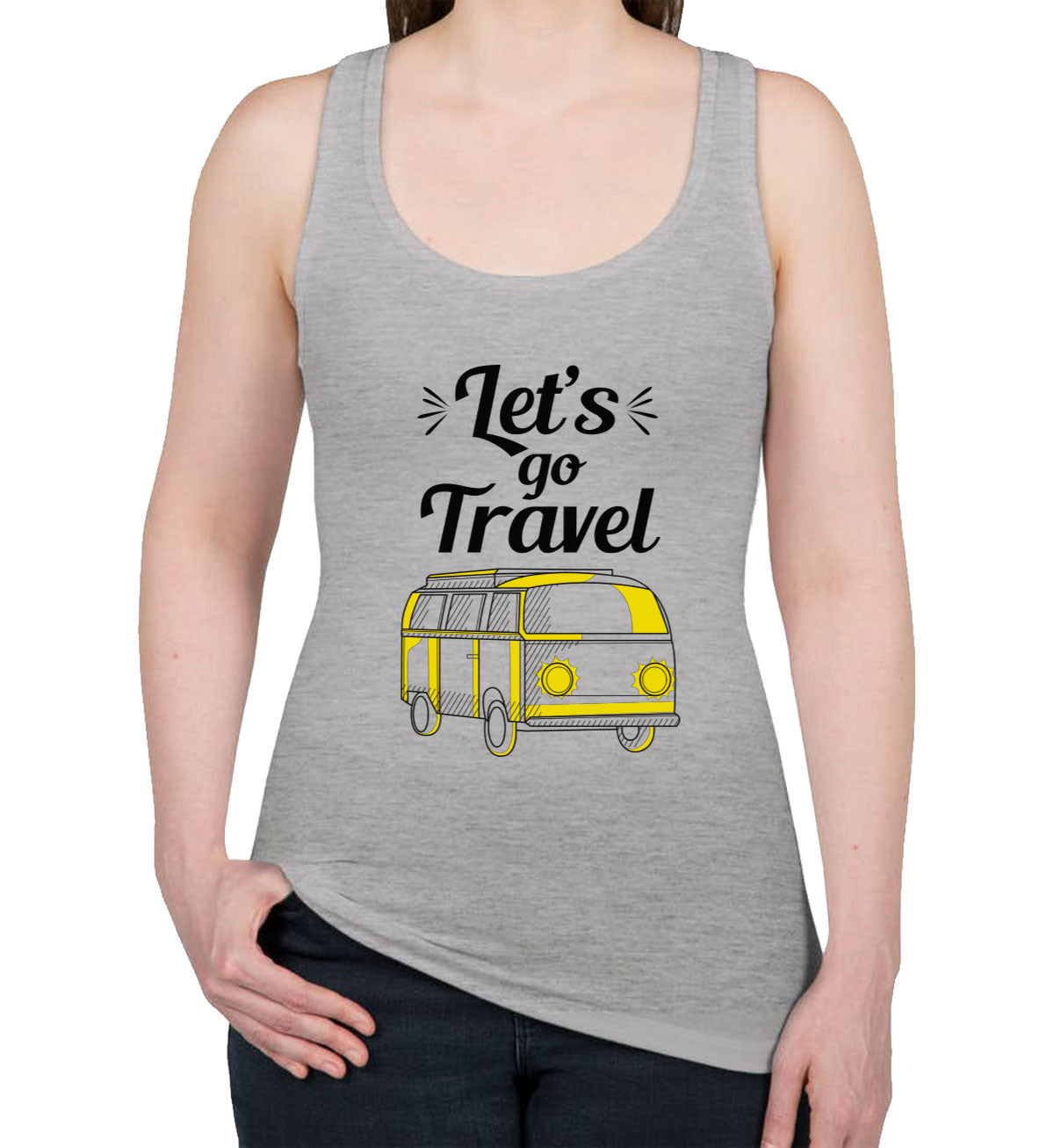 Let's Go Travel Women's Racerback Tank Top