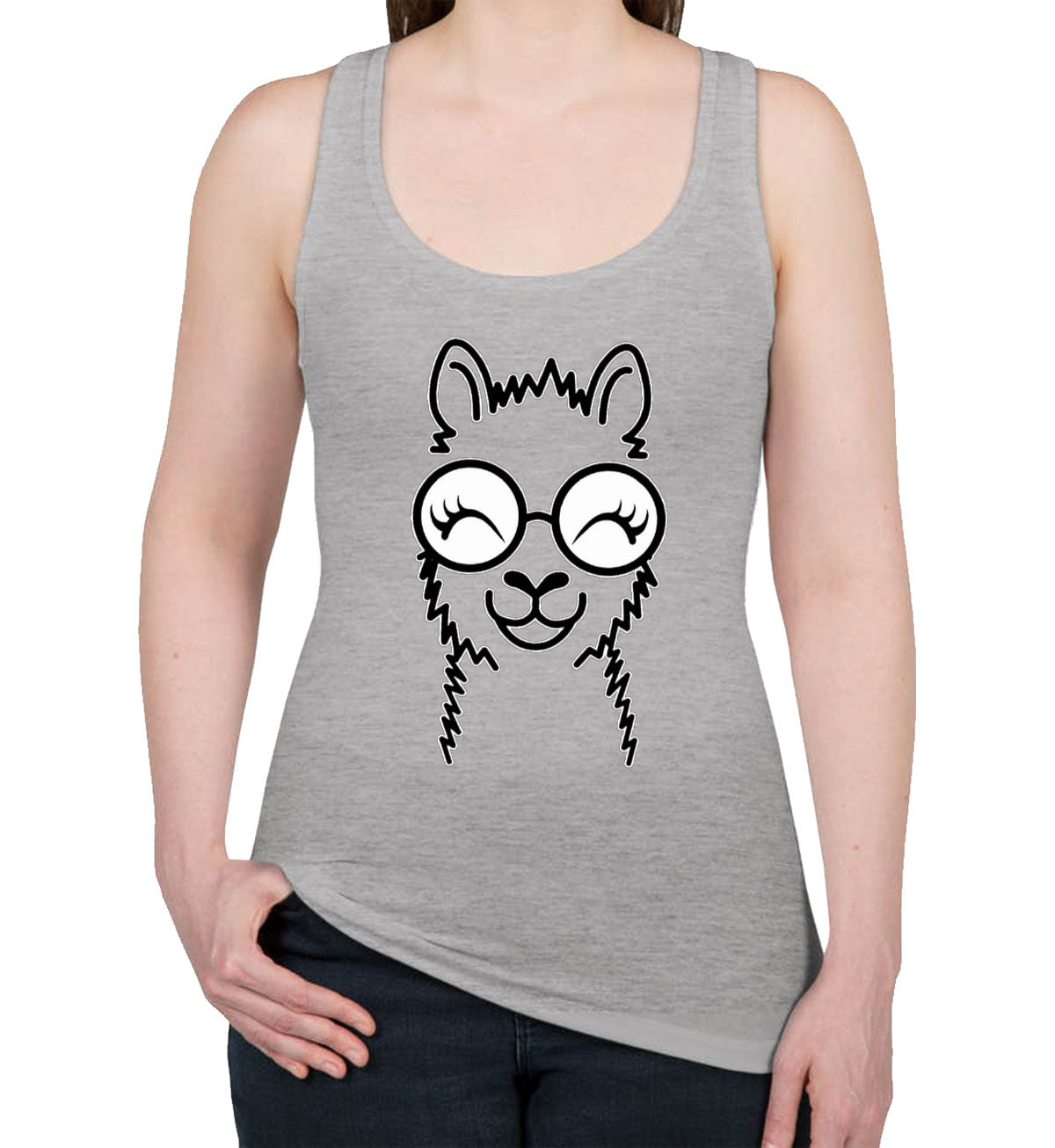 Llama Smile Women's Racerback Tank Top