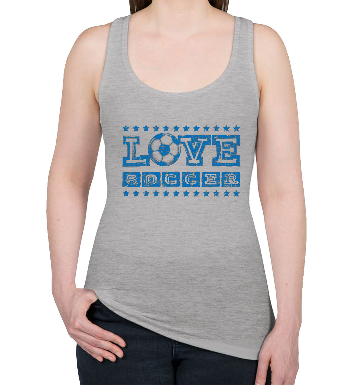 Love Soccer Women's Racerback Tank Top