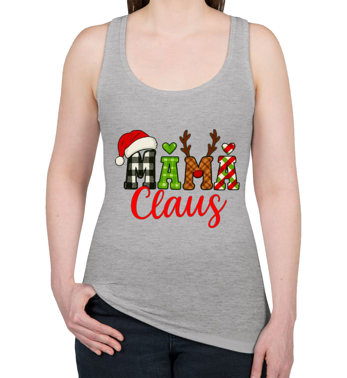 Mama Claus Christmas Women's Racerback Tank Top