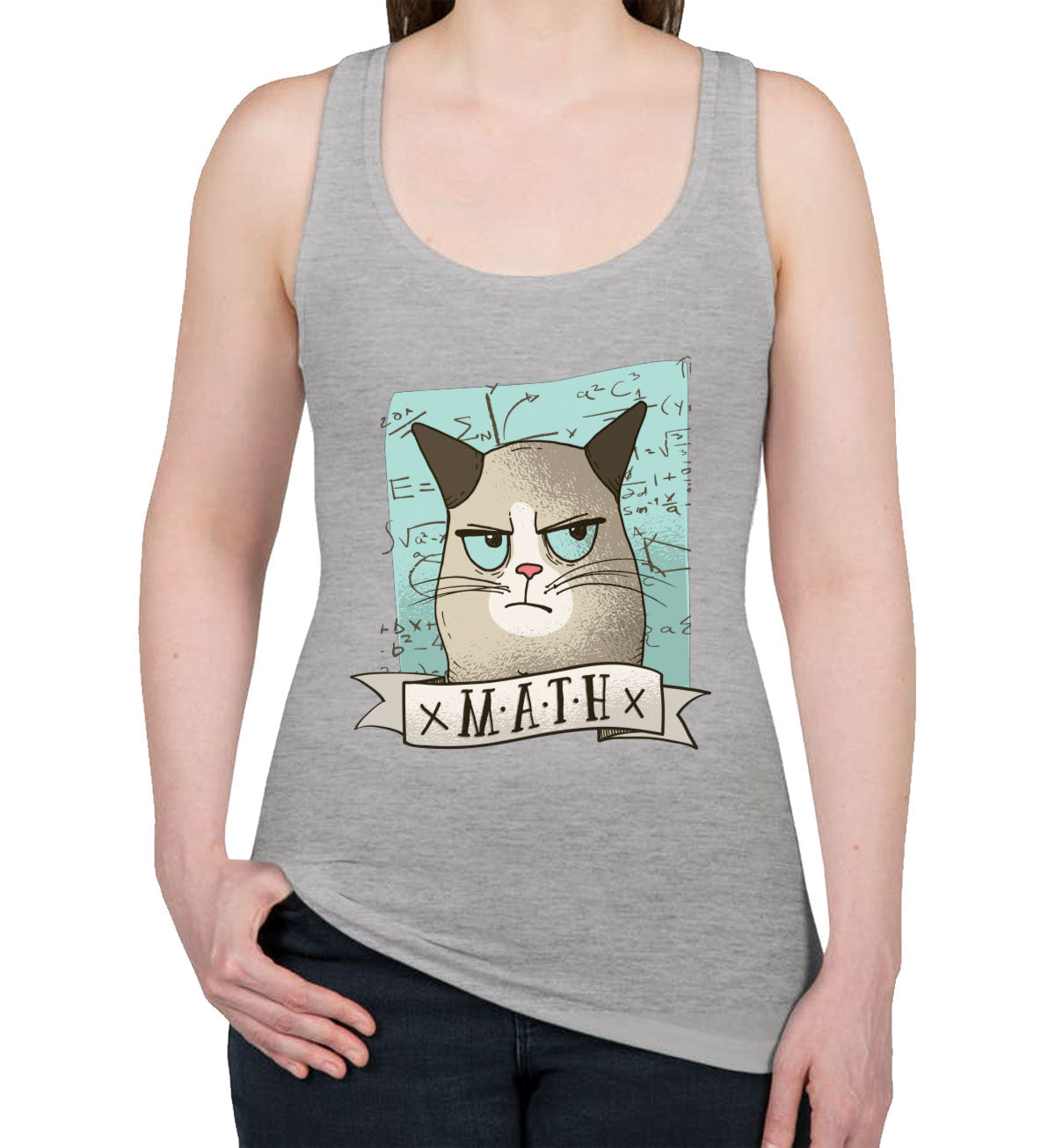 Math Cat Women's Racerback Tank Top