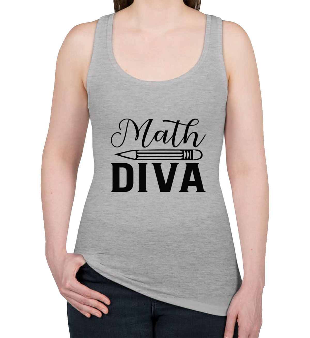 Math Diva Teacher Women's Racerback Tank Top