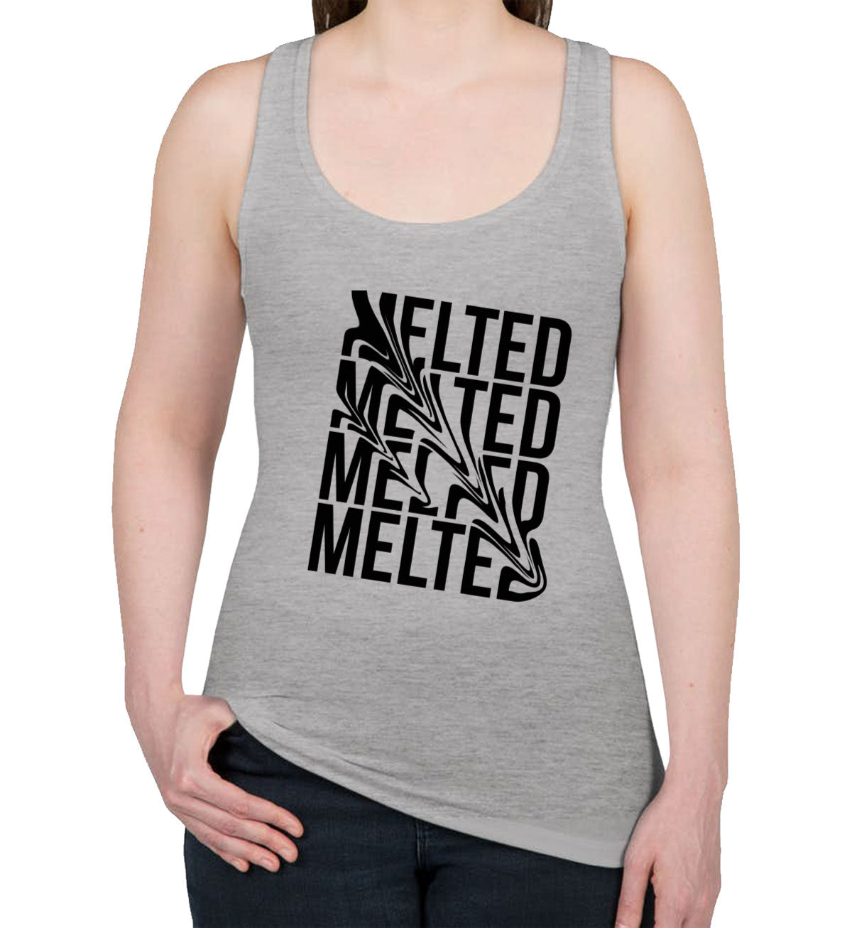 Melted Typography Women's Racerback Tank Top