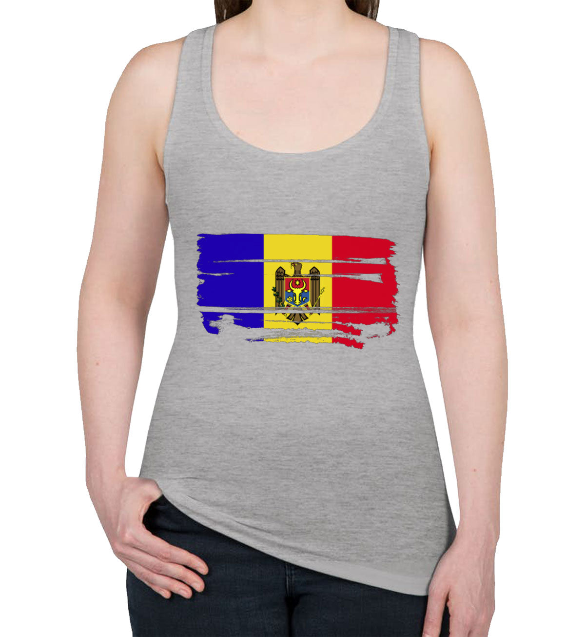 Moldova Flag Women's Racerback Tank Top