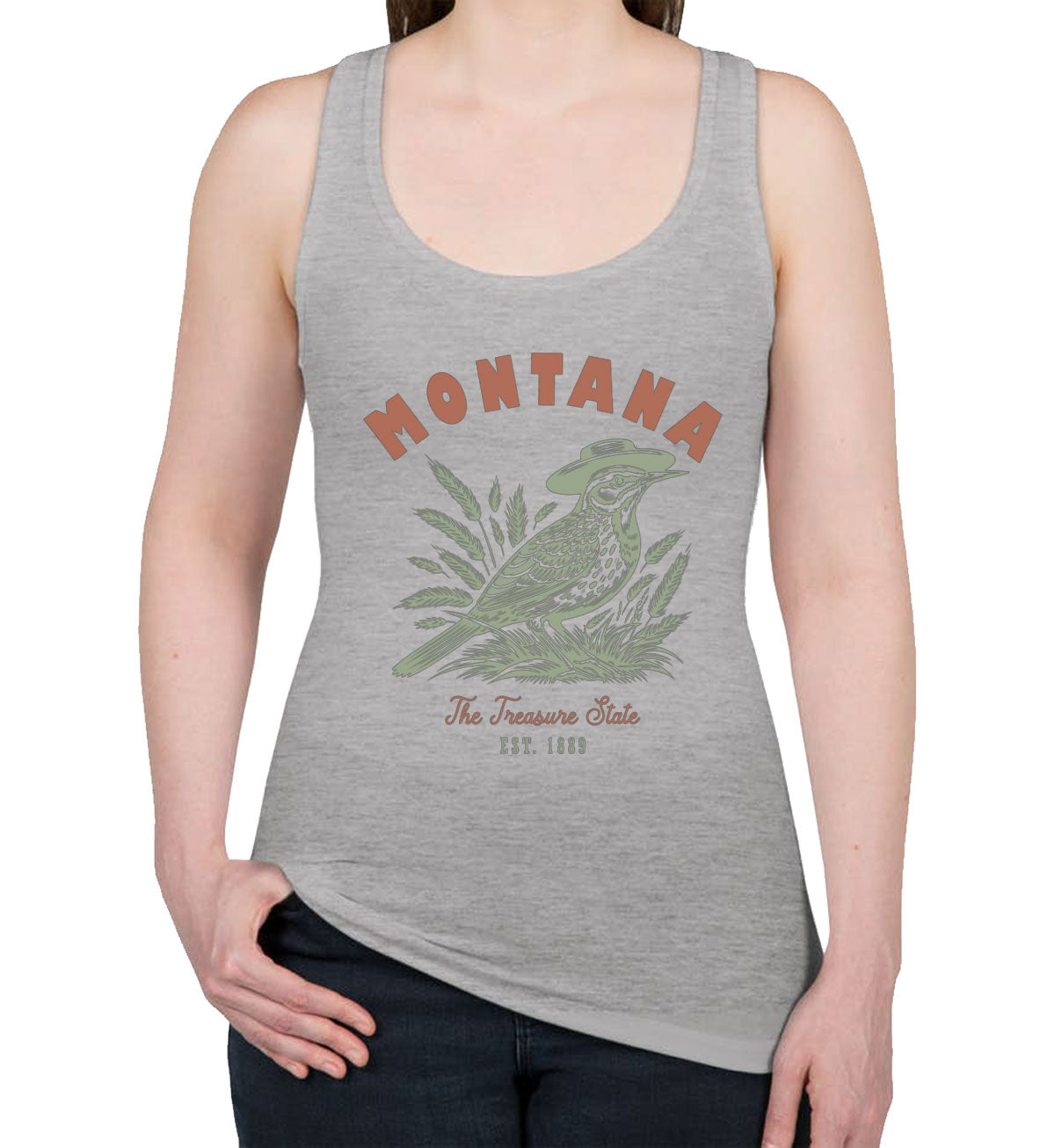 Montana State Vintage Women's Racerback Tank Top