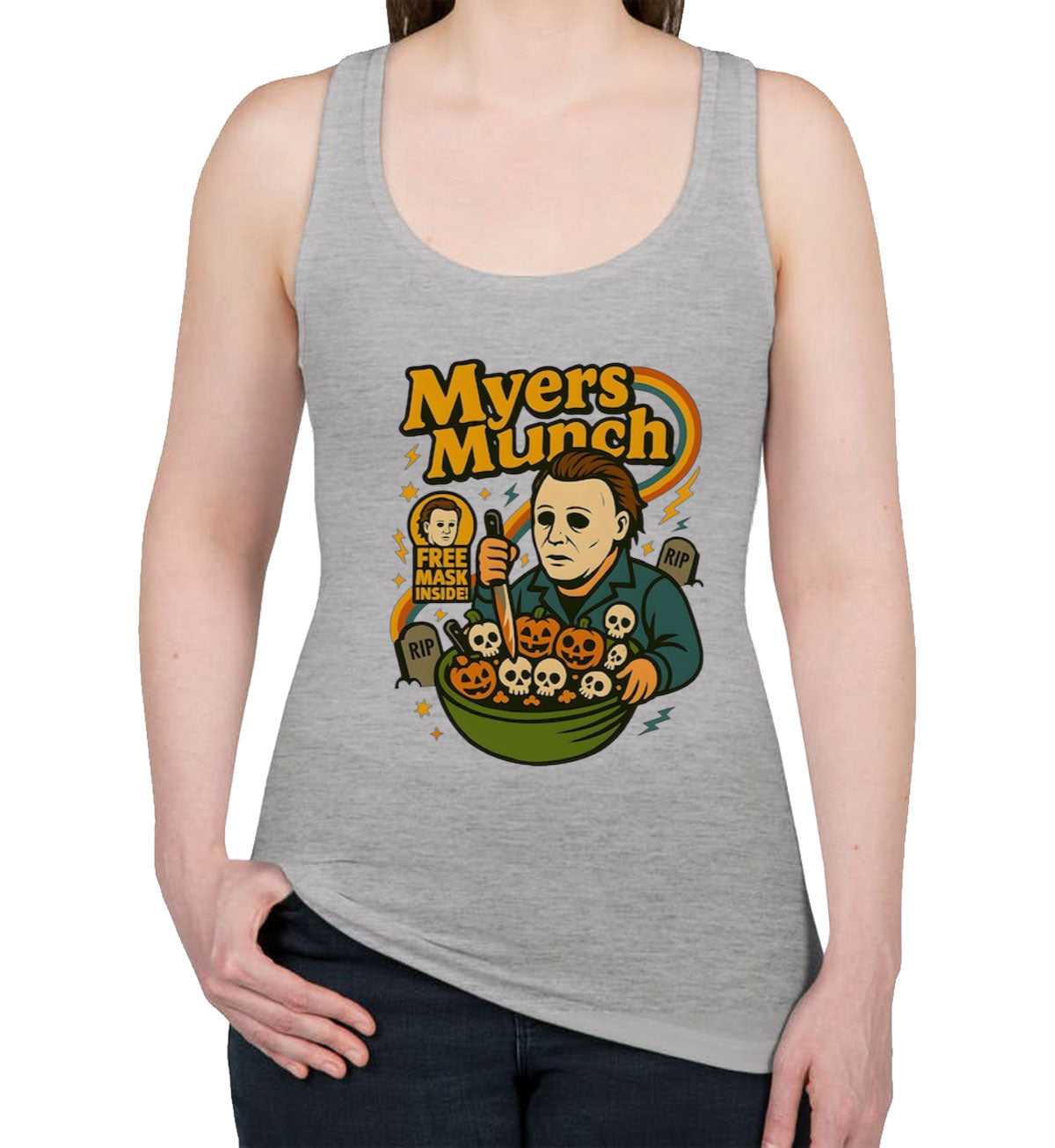 Myers Munch Halloween Women's Racerback Tank Top
