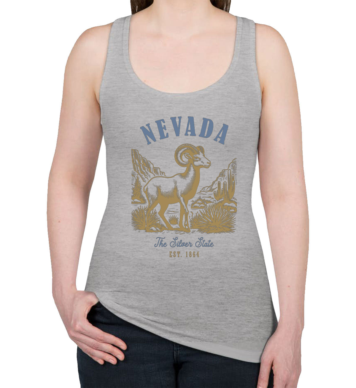 Nevada State Vintage Women's Racerback Tank Top