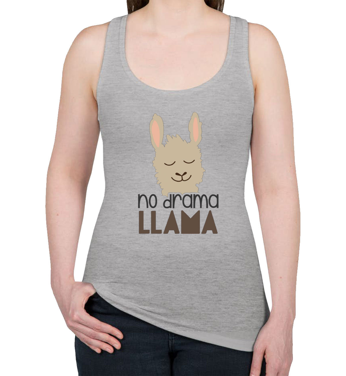 No Drama Llama Women's Racerback Tank Top