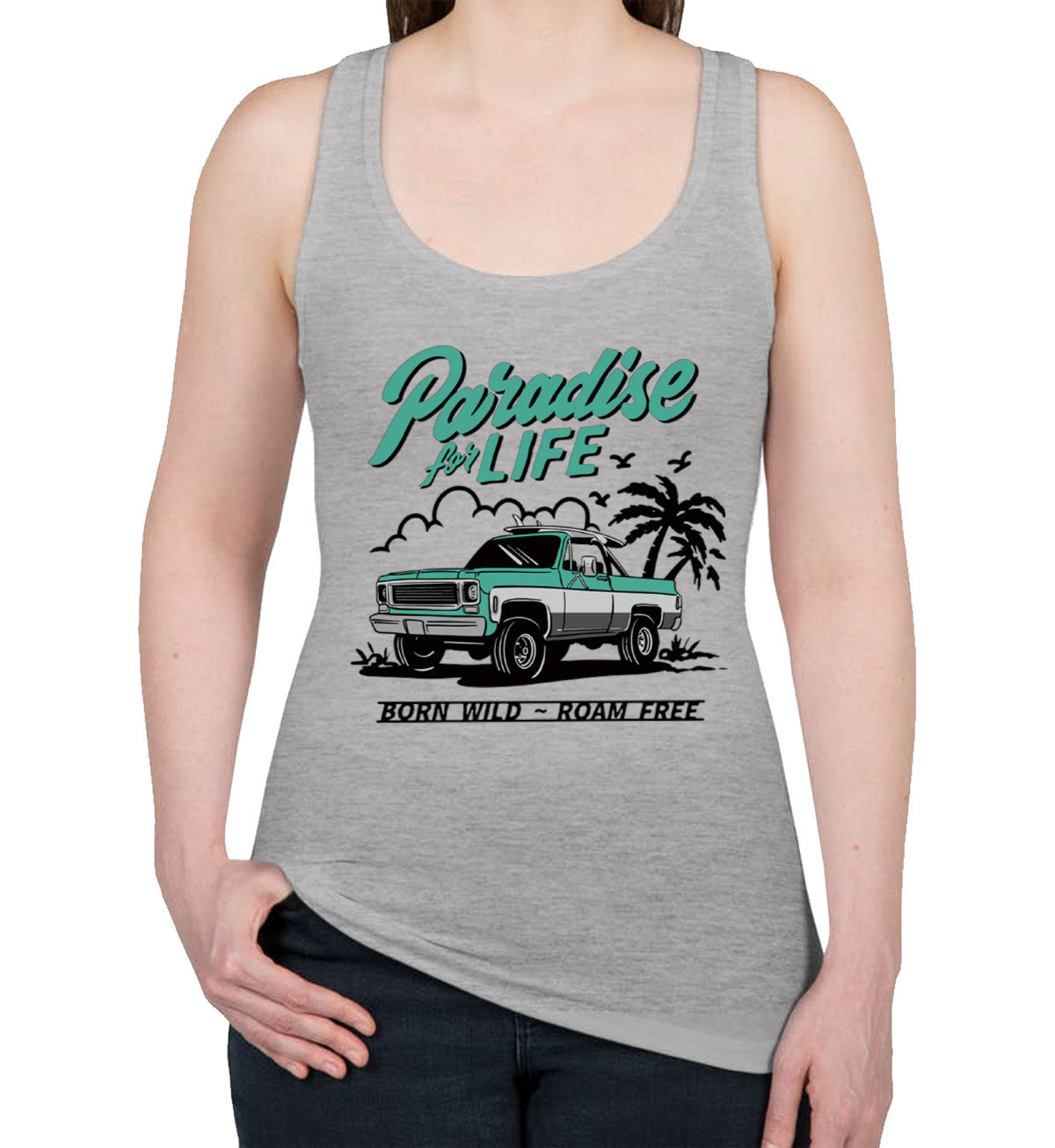 Paradise For Life Women's Racerback Tank Top