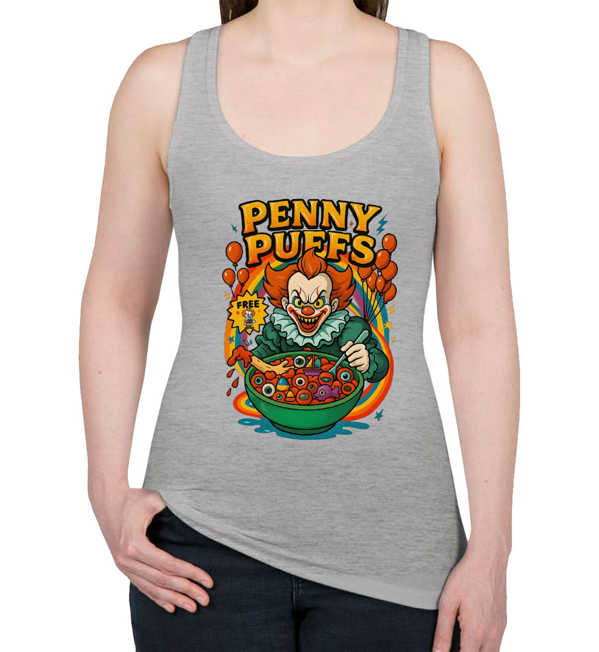 Penny Puffs Halloween Women's Racerback Tank Top