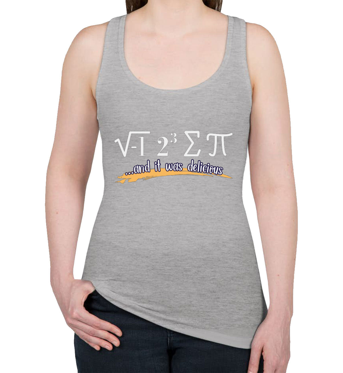 I Ate Some Pie and It Was Delicious Pi Day Math Women's Racerback Tank Top