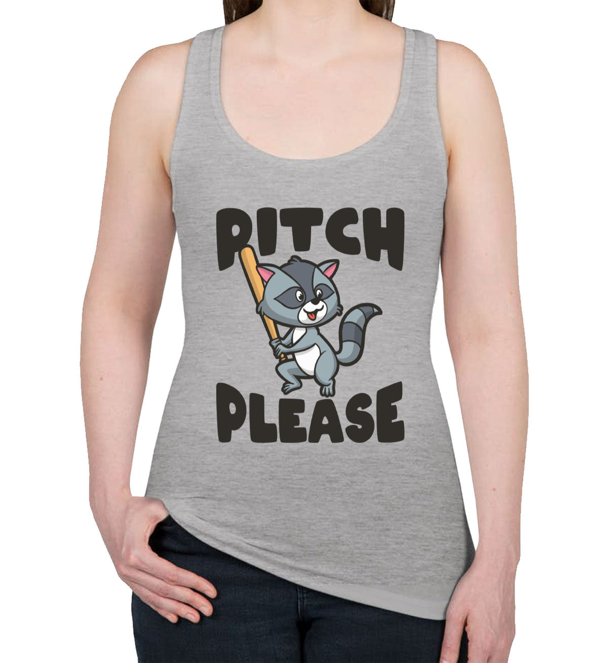 Pitch Please Baseball Women's Racerback Tank Top