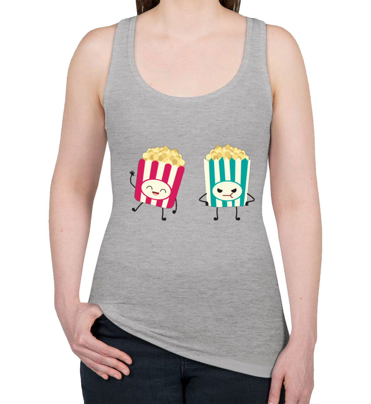 Cute Popcorn Women's Racerback Tank Top