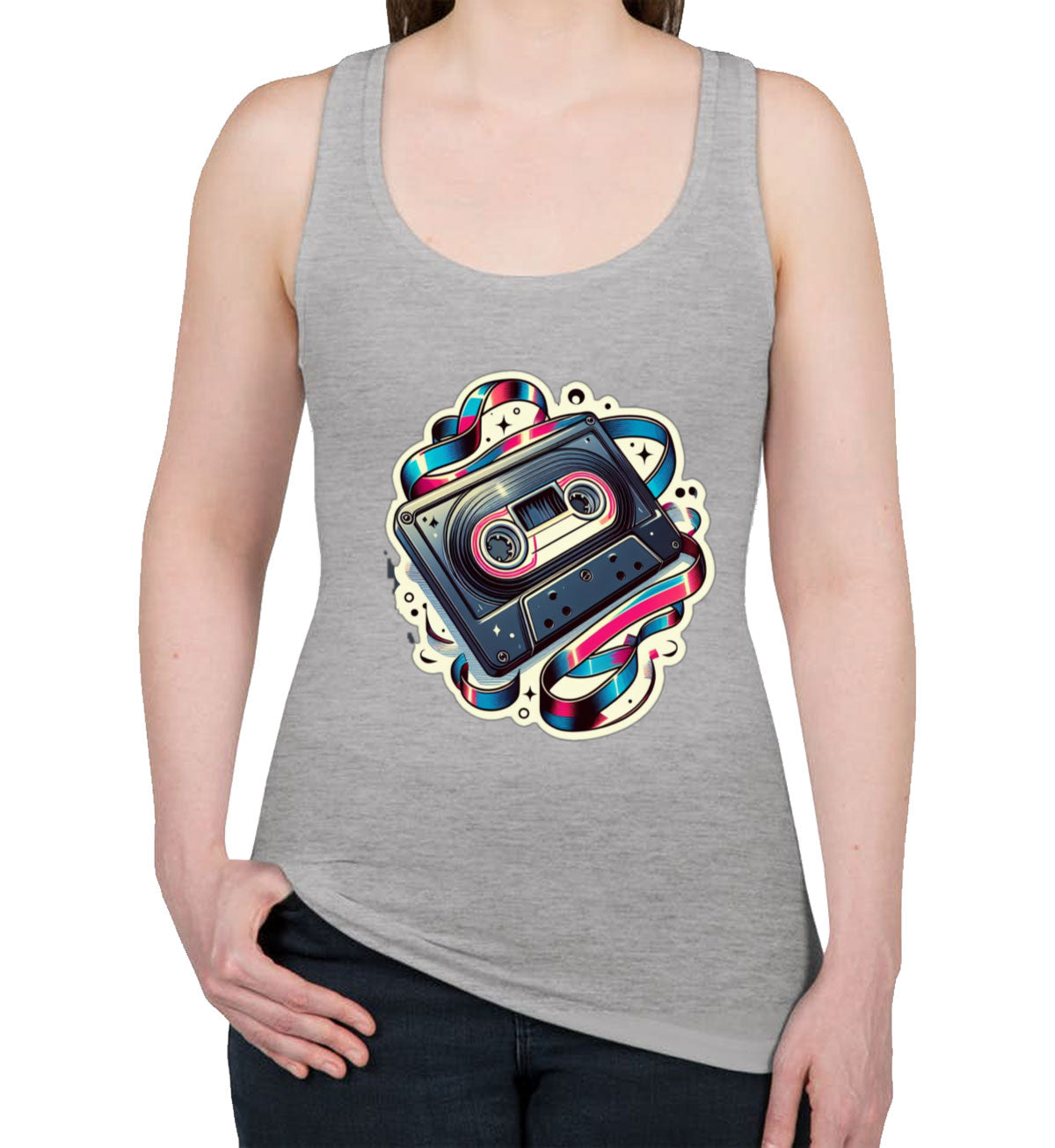 Retro Mixtape Women's Racerback Tank Top