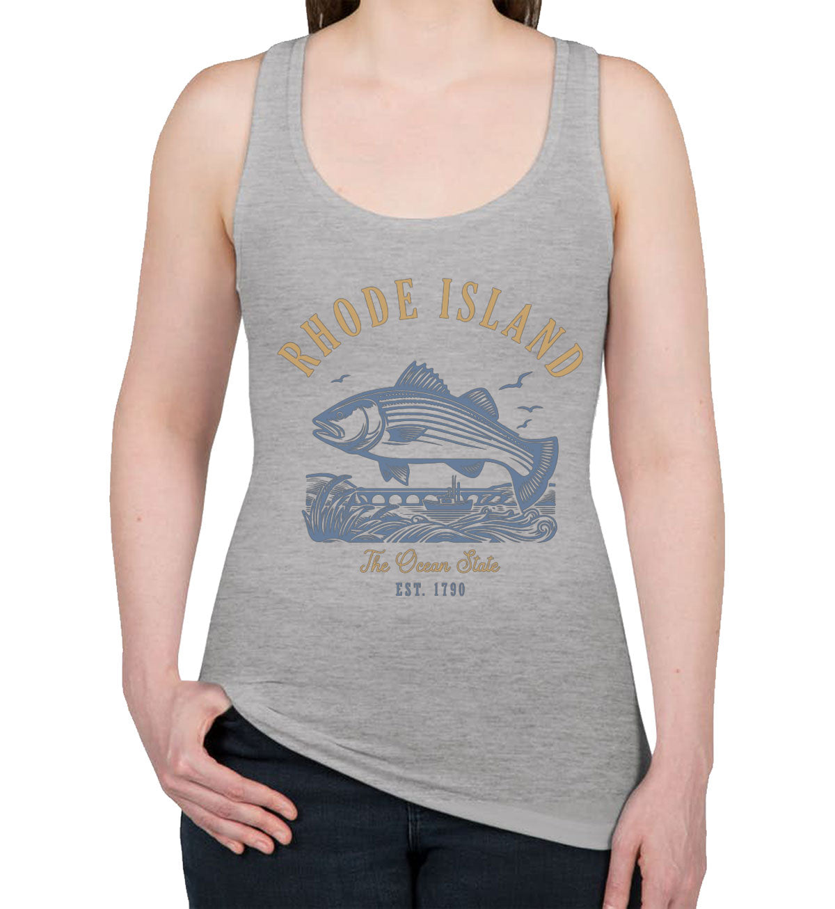 Rhode Island State Vintage Women's Racerback Tank Top