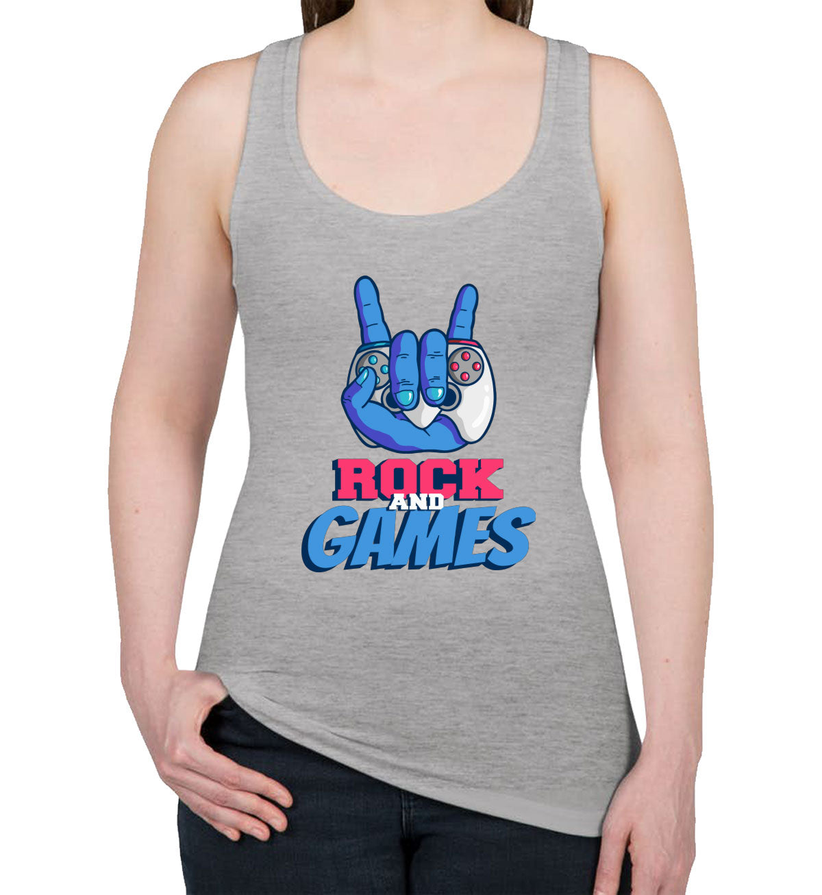 Rock And Games Women's Racerback Tank Top