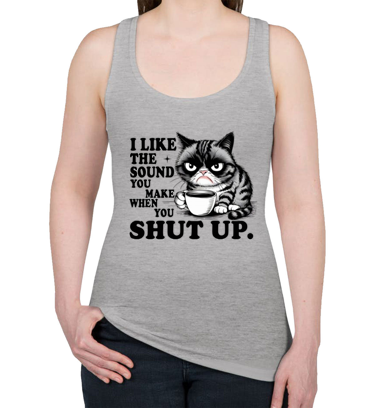 Sarcastic Cat Women's Racerback Tank Top