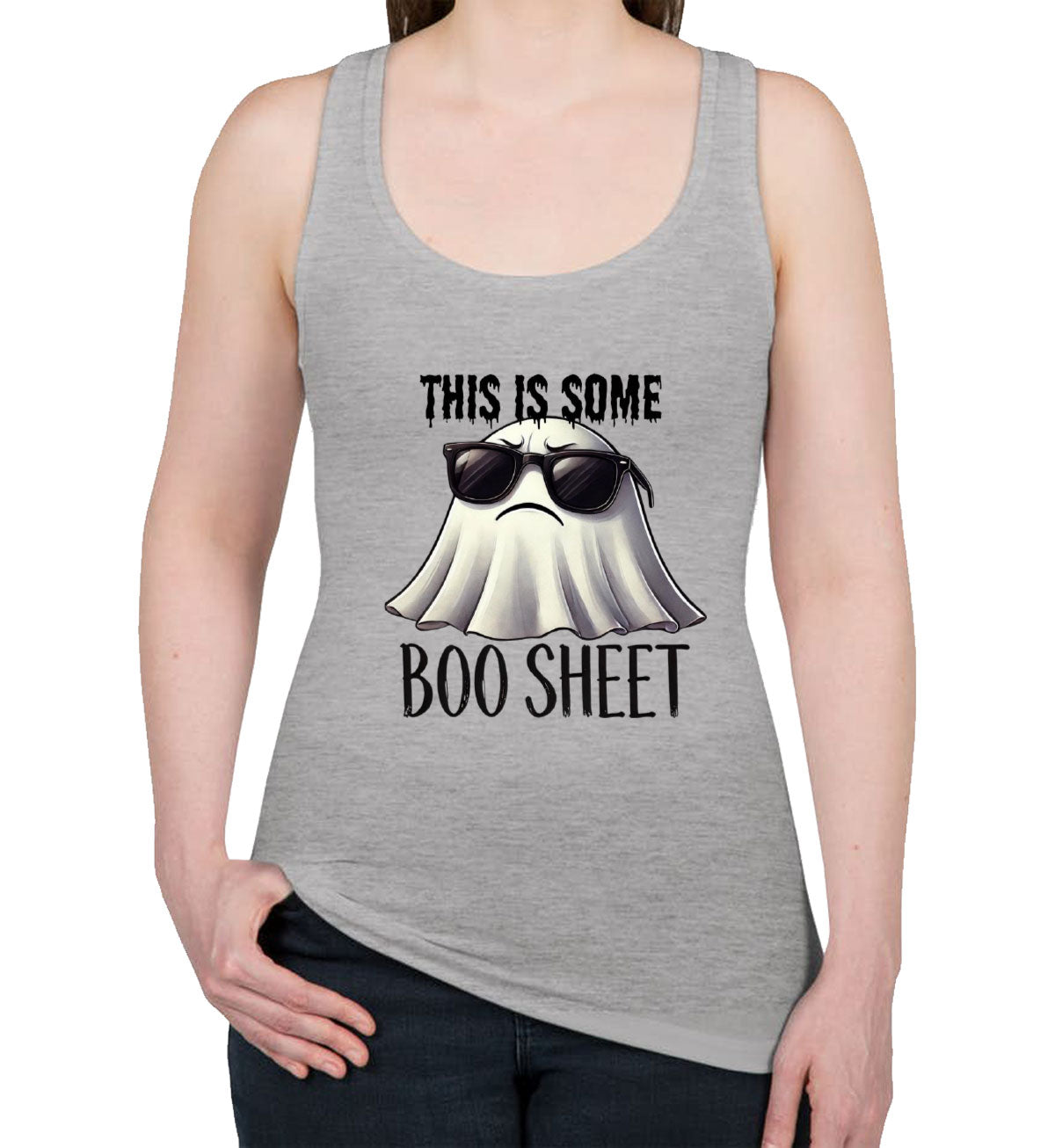 This Is Some Boo Sheet Halloween Women's Racerback Tank Top