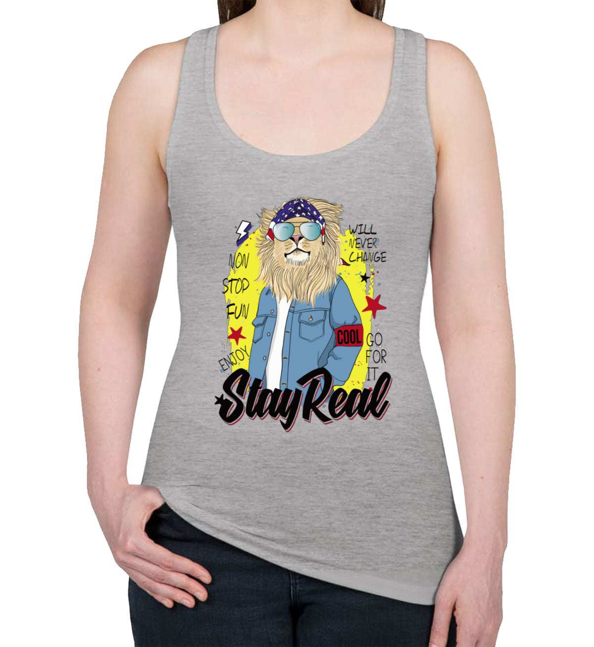 Stay Real Women's Racerback Tank Top