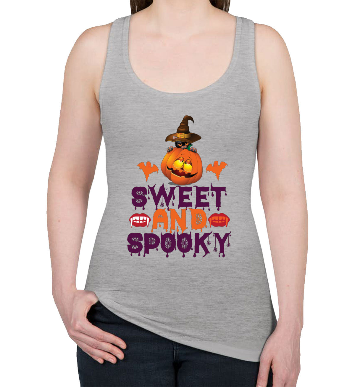 Sweet And Spooky Halloween Women's Racerback Tank Top