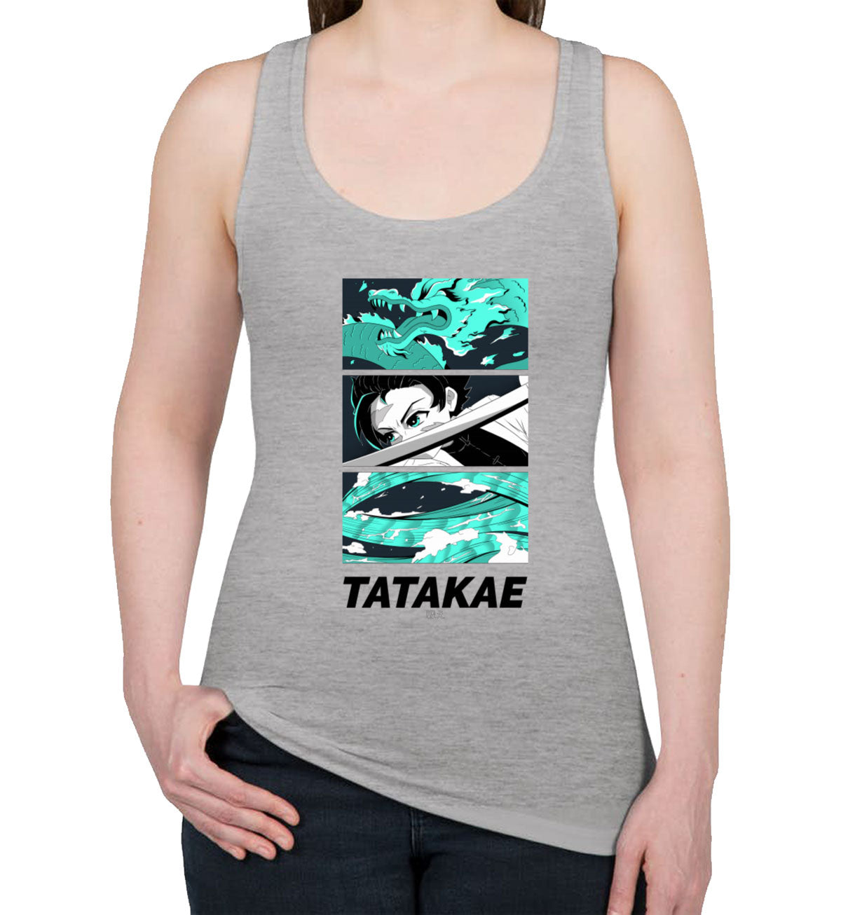 Tatakae Anime Women's Racerback Tank Top