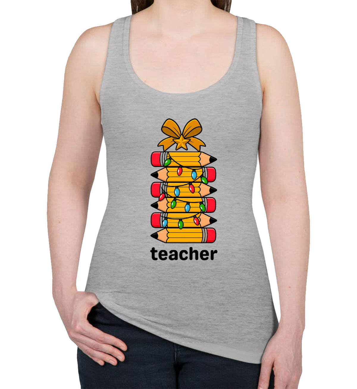 Teacher Christmas Women's Racerback Tank Top