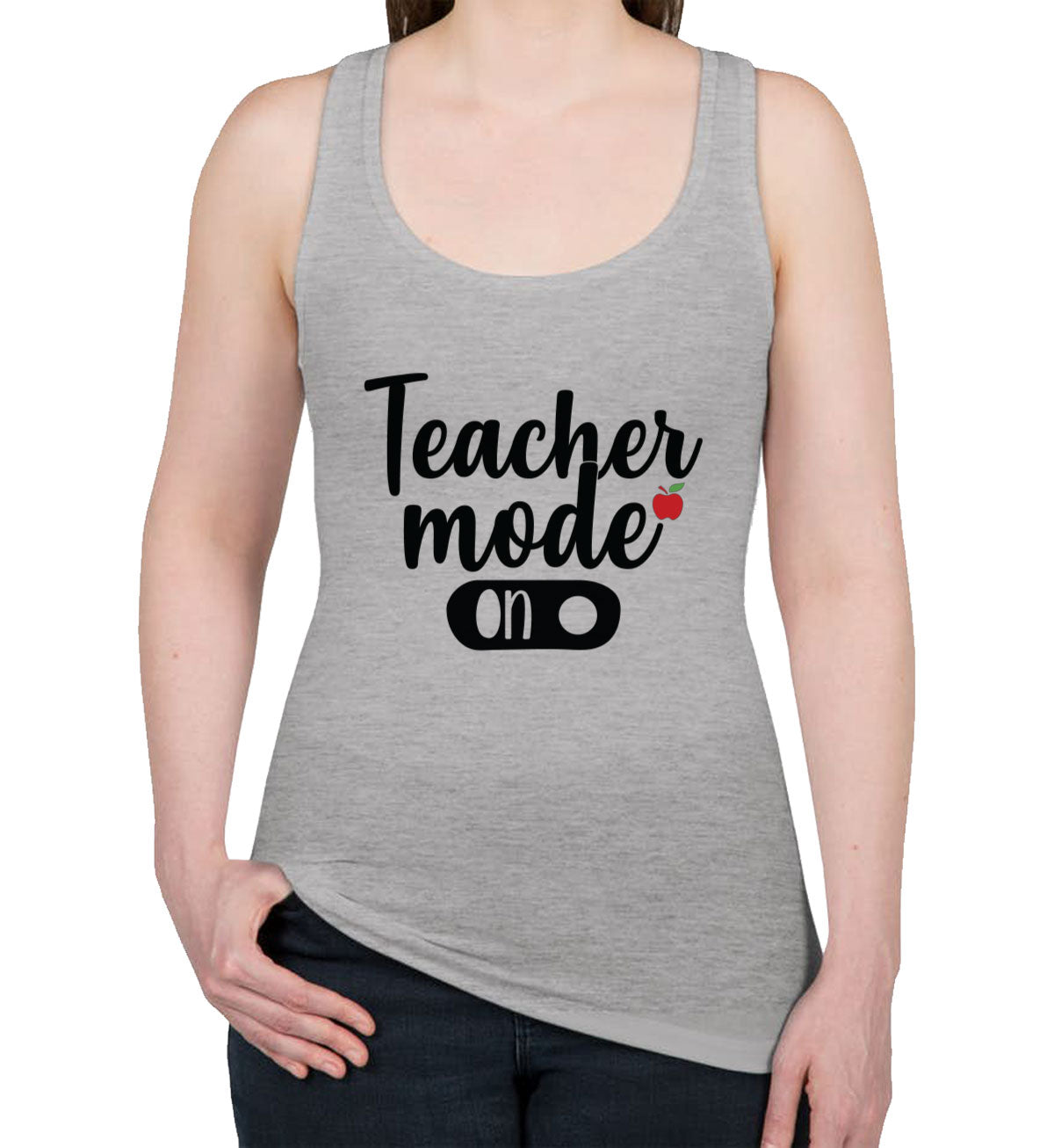 Teacher Mode On Women's Racerback Tank Top