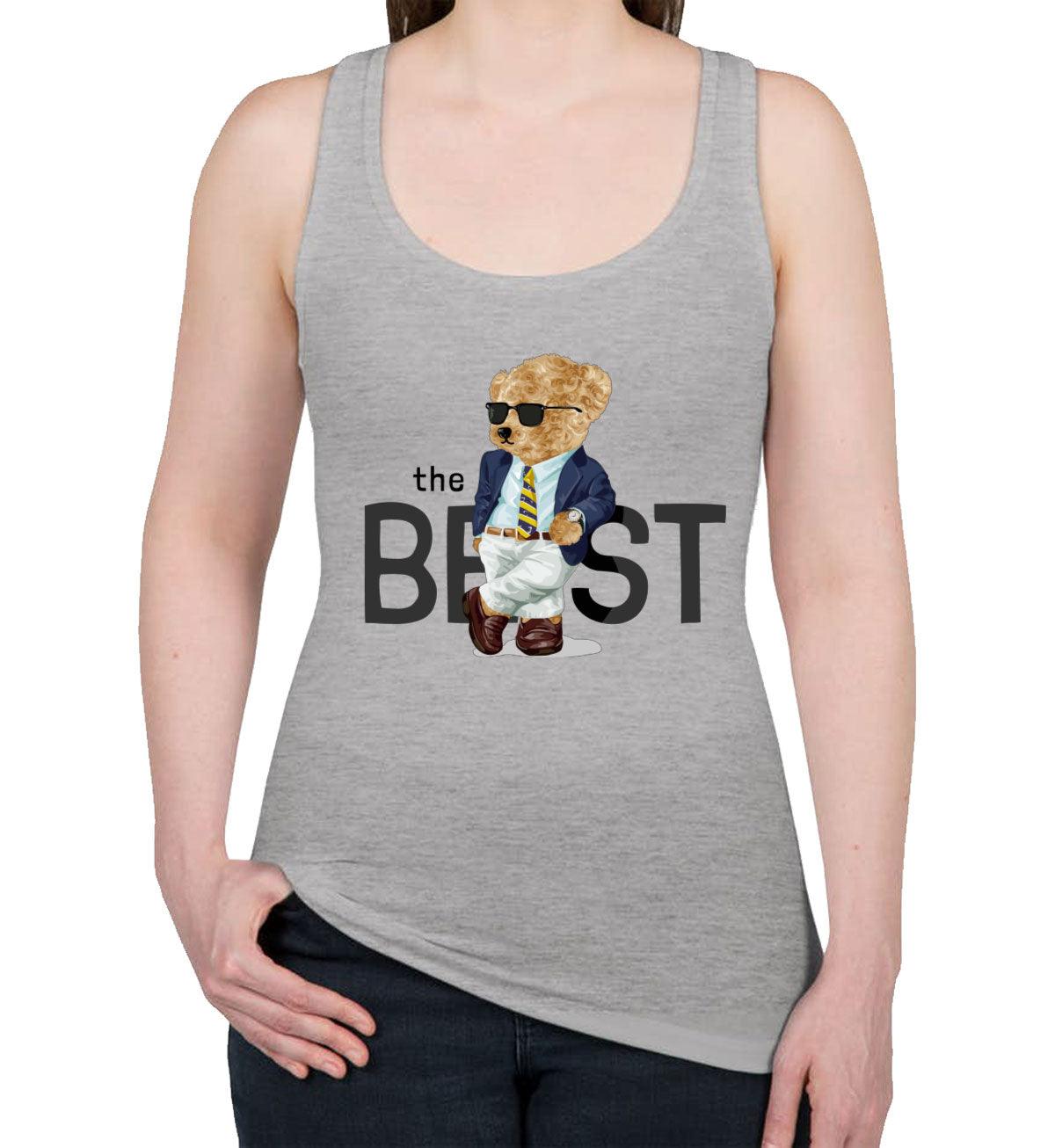 Teddy Bear The Best Women's Racerback Tank Top