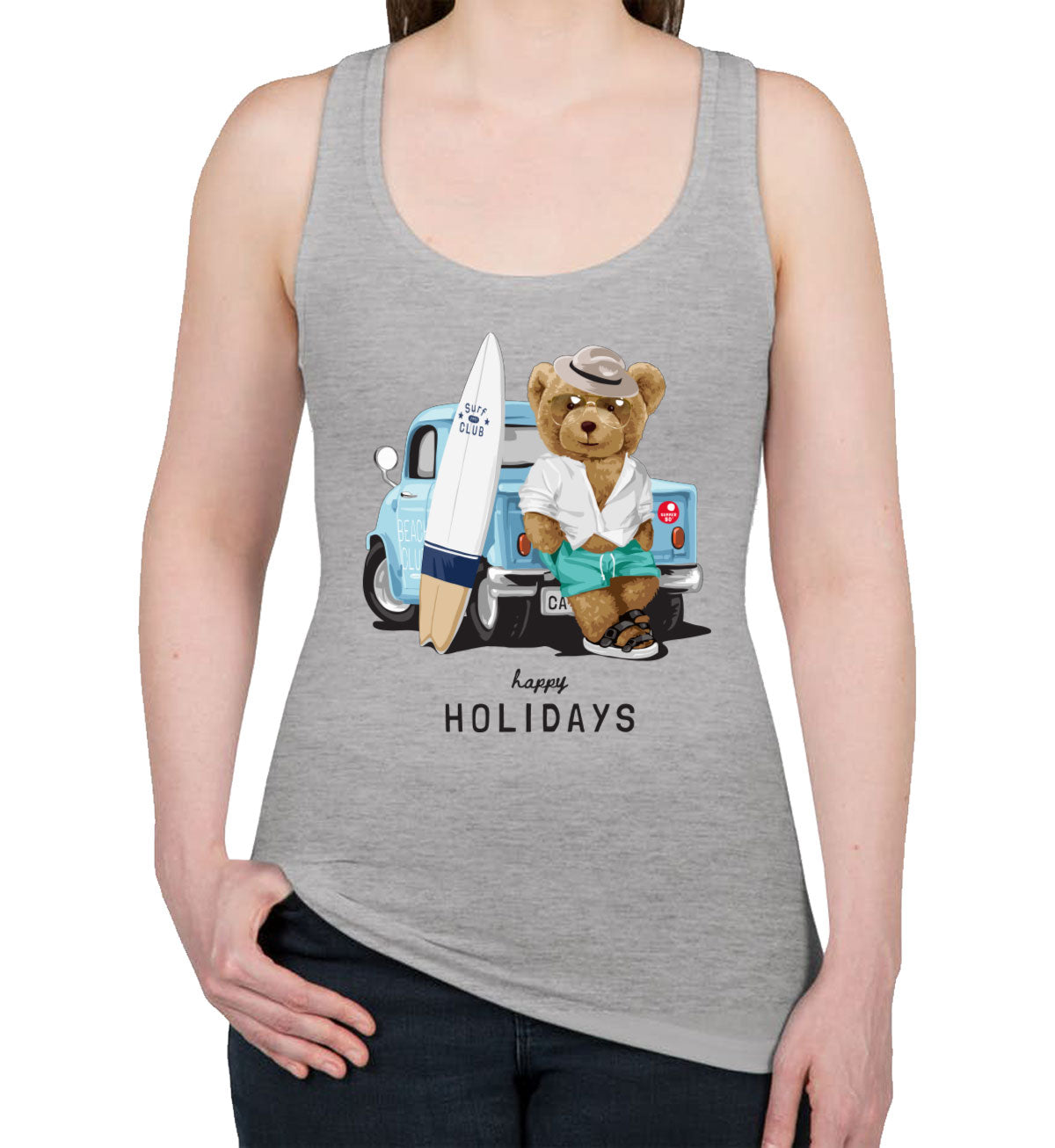 Teddy Bear Holiday Women's Racerback Tank Top