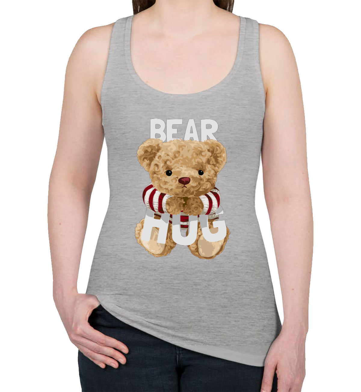 Teddy Bear Hug Women's Racerback Tank Top