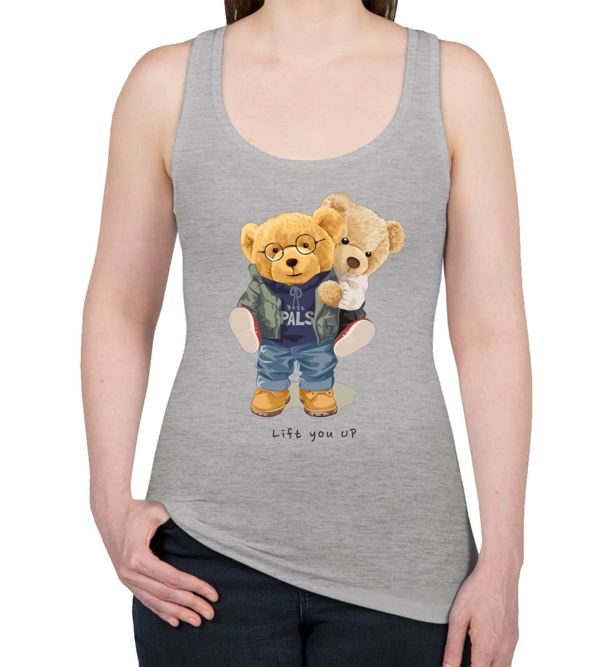 Teddy Bear Lift Women's Racerback Tank Top