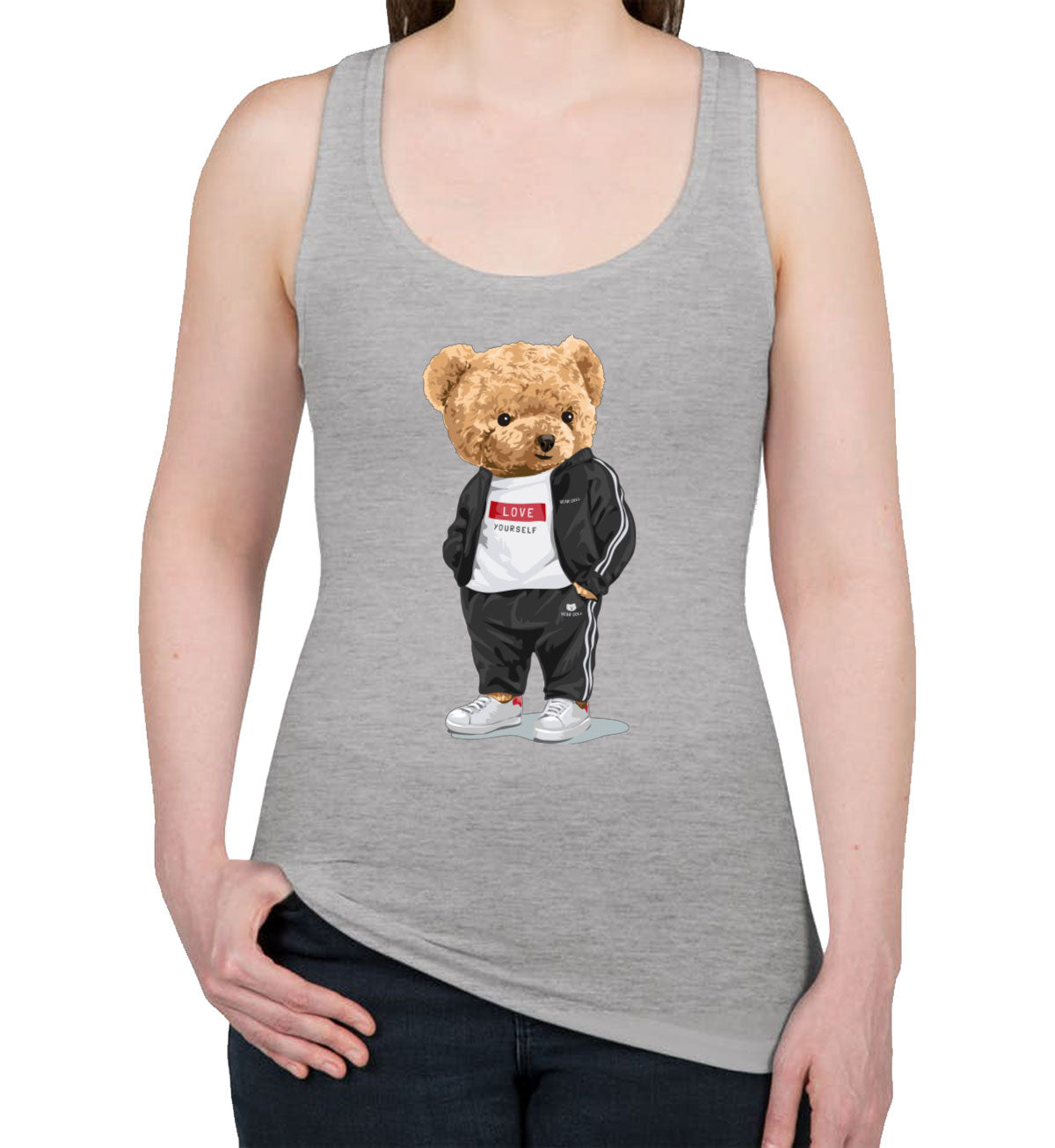 Teddy Bear Love Women's Racerback Tank Top